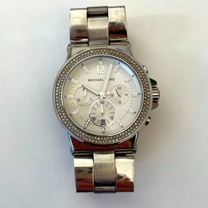 Silver Michael Kors Watch with Crystals